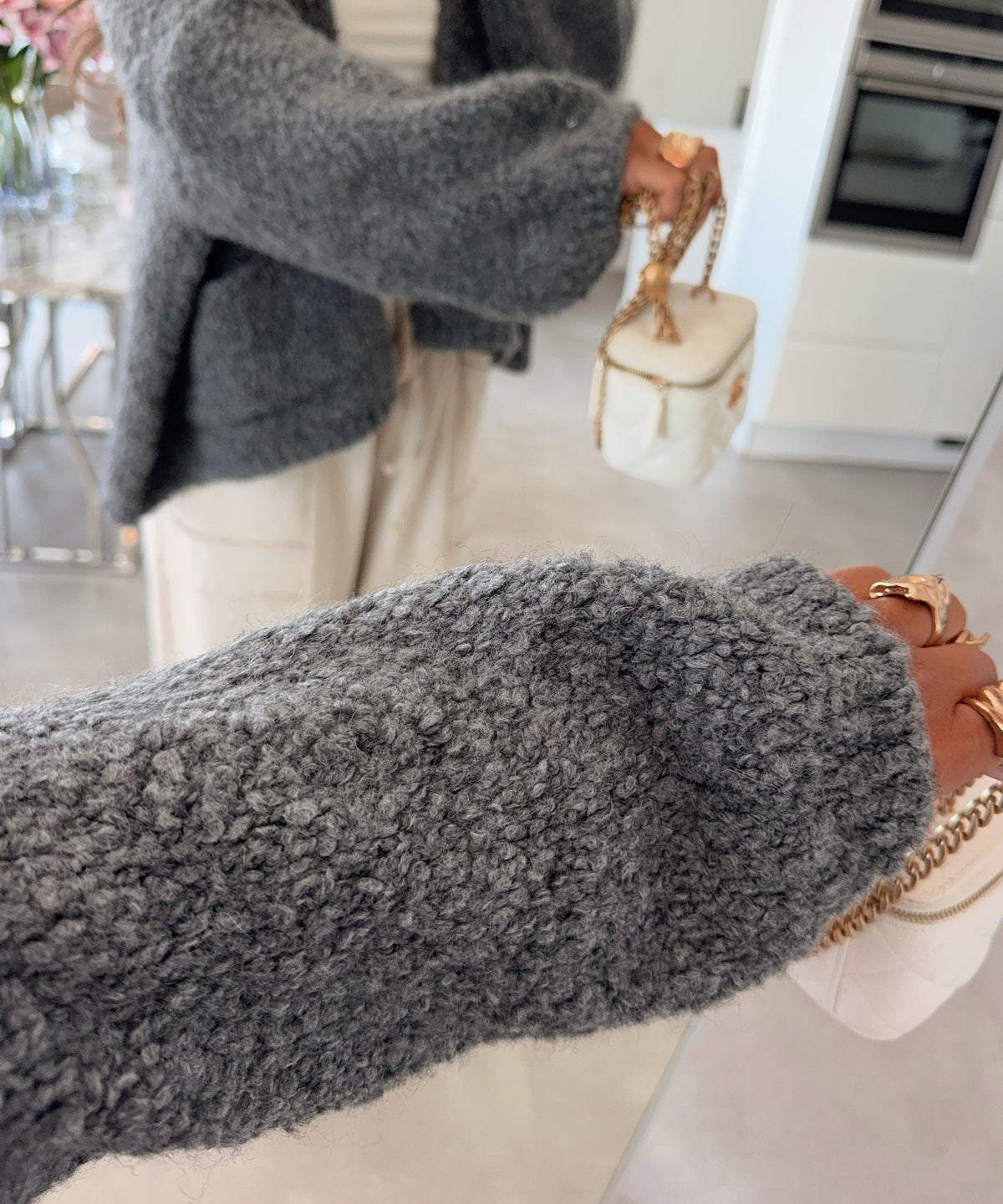 Boucle Cardigan Triana Dunkelgrau