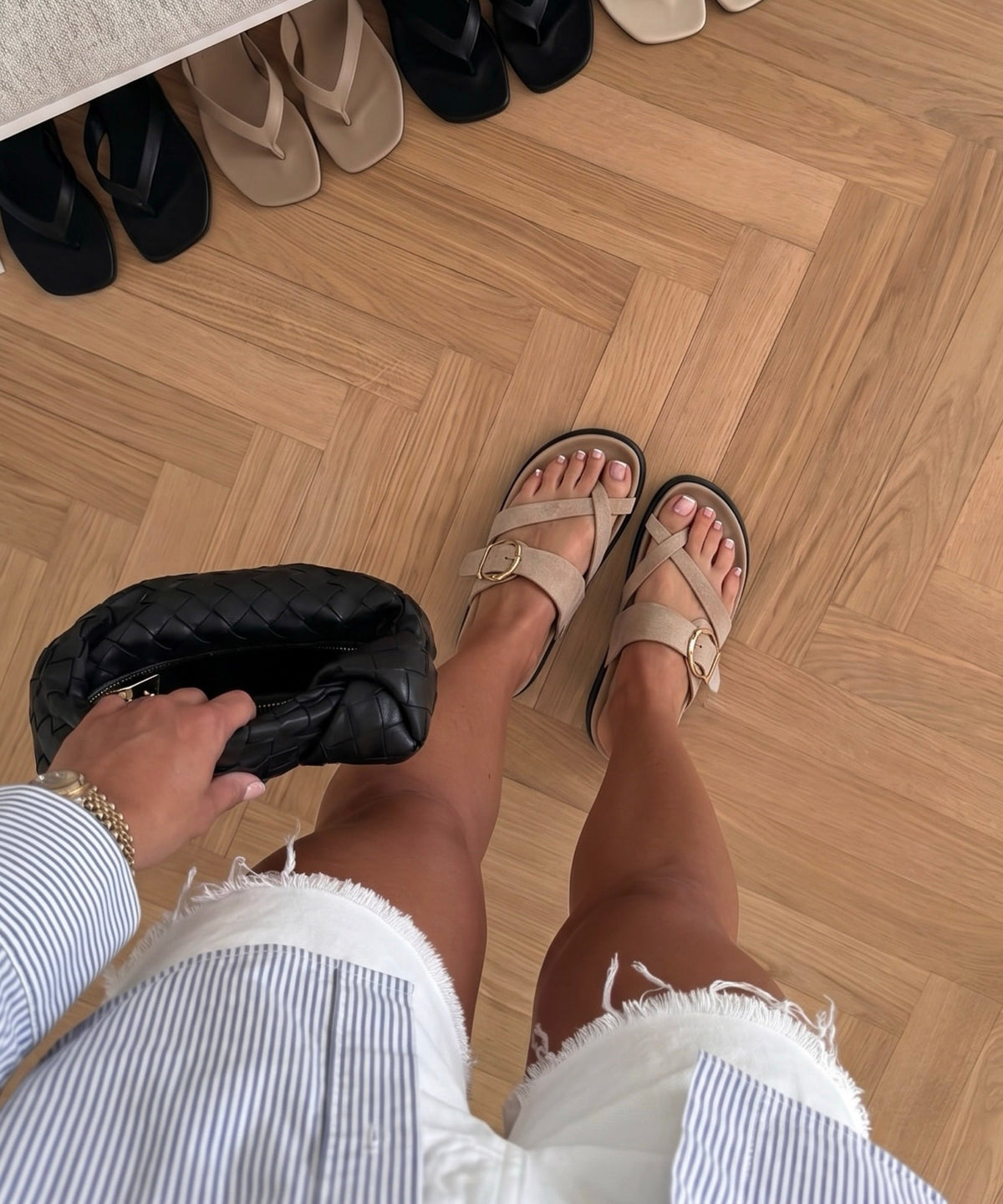 Pantoletten Zarina Beige