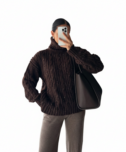 Jersey de Cuello Alto Vilena Marrón