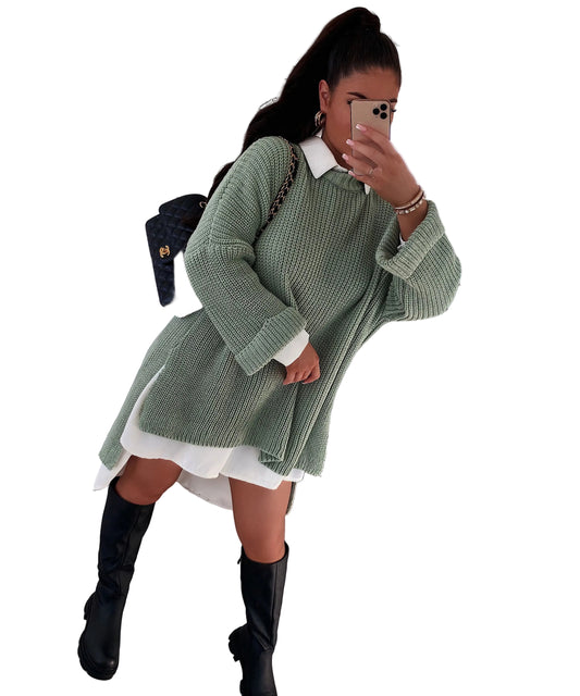 Jersey oversize Elsa en color pistacho