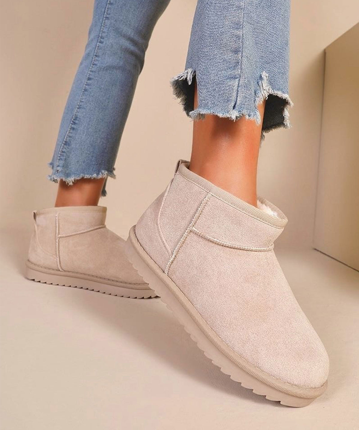 Gefütterte Boots Ciri Beige